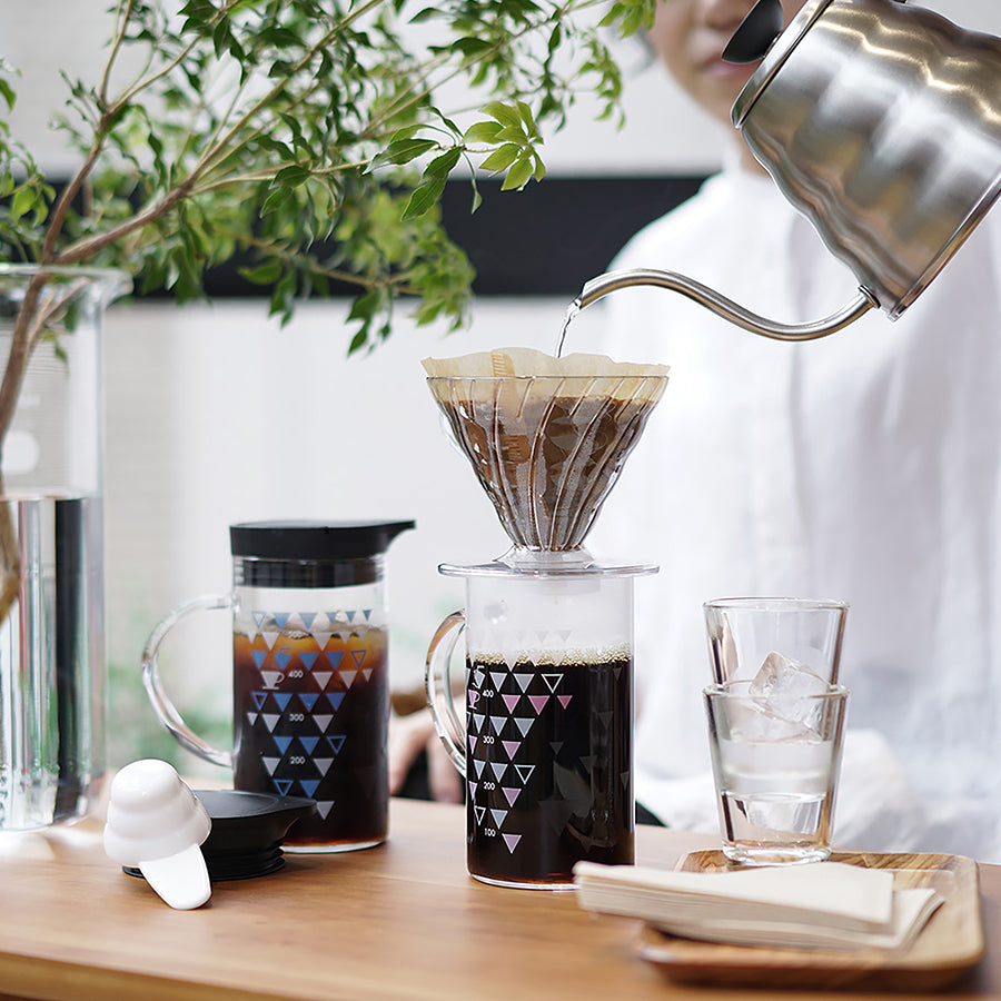 Hario V60 Dripper & Thermo Color Server Set 02 - Clear
