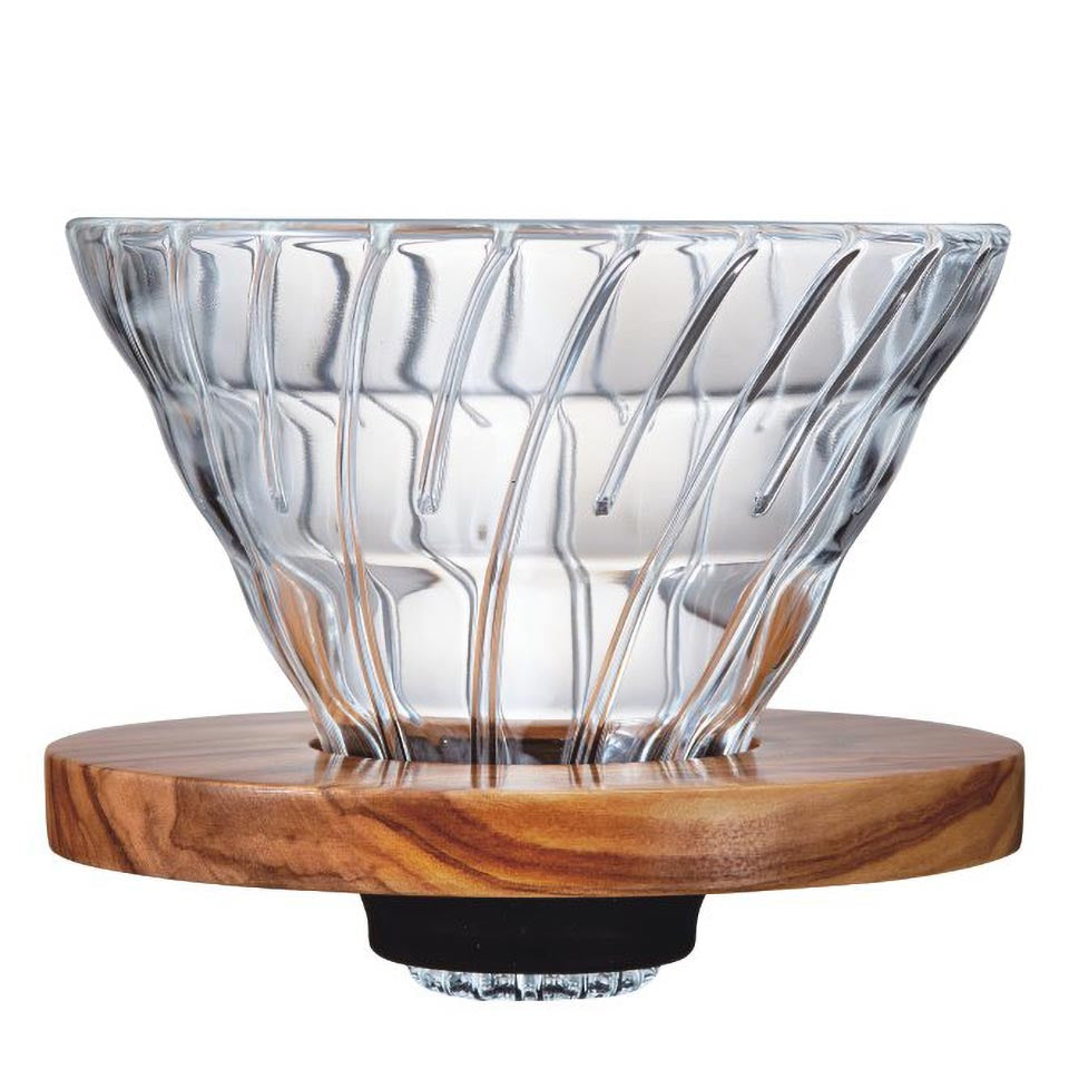 Hario Glass Coffee Dripper V60 01 (Olivenholz) - Waltberg Kaffee