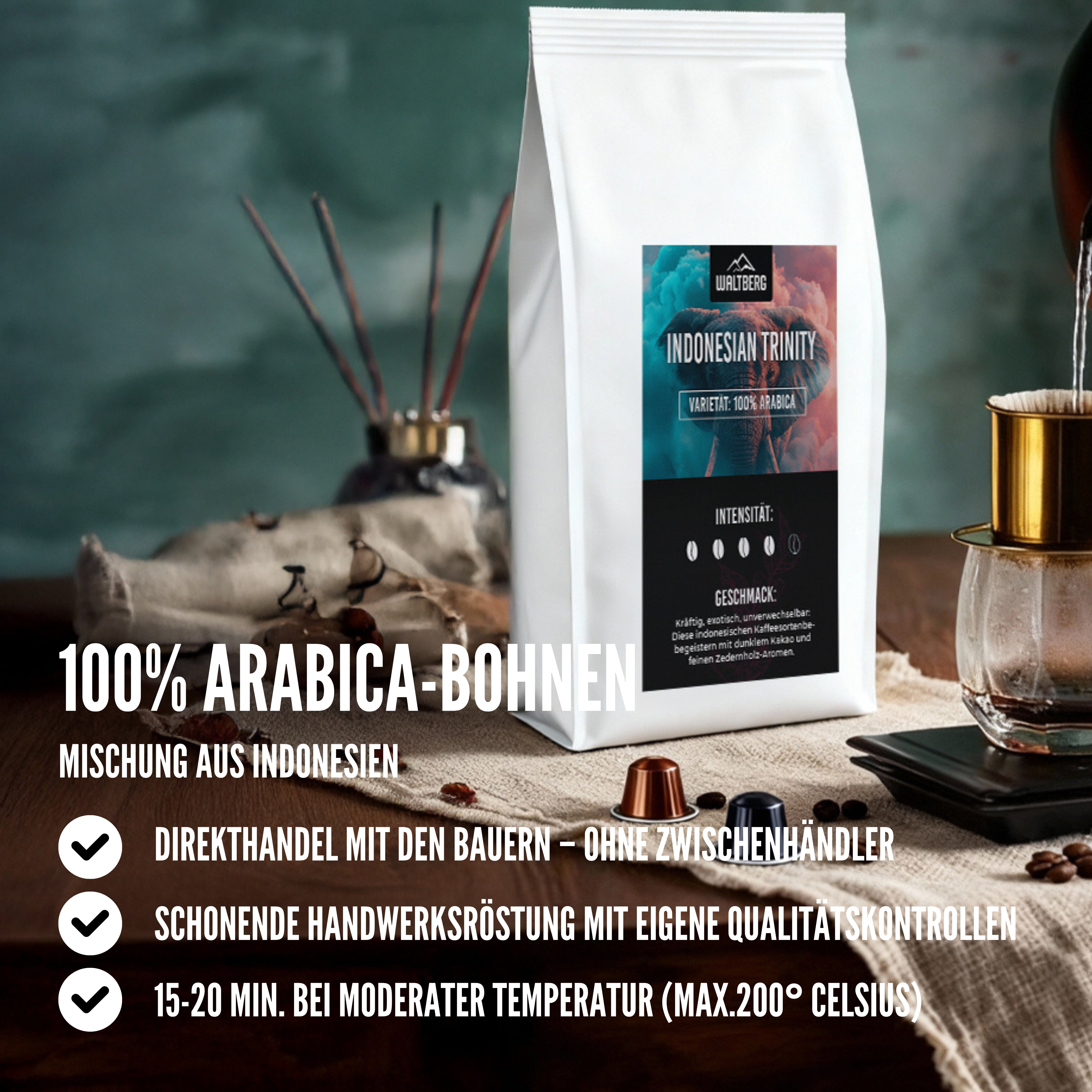 Indonesian Trinity Beschreibung - Waltberg Kaffee