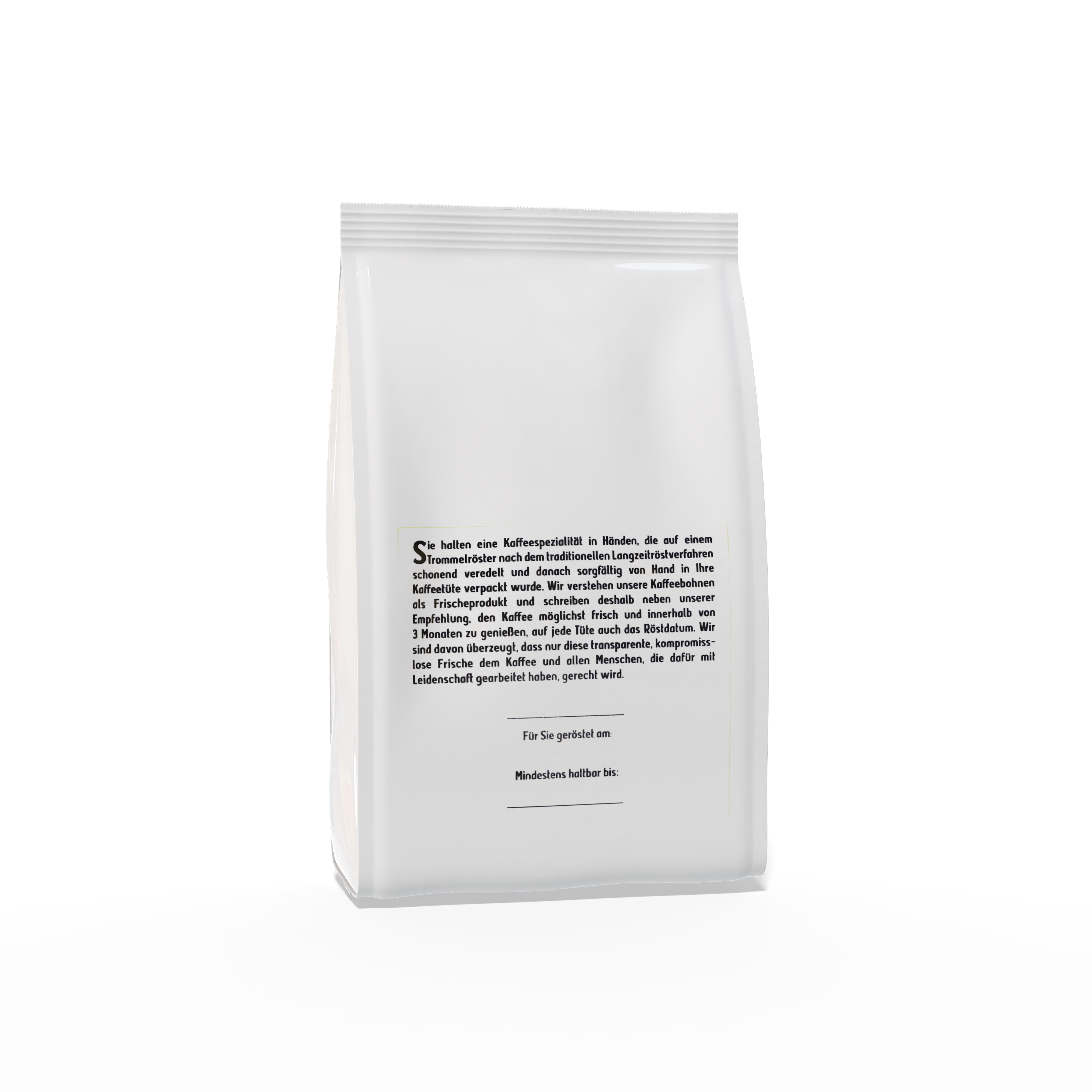 Rückseite der Verpackung - Waltberg Kaffee