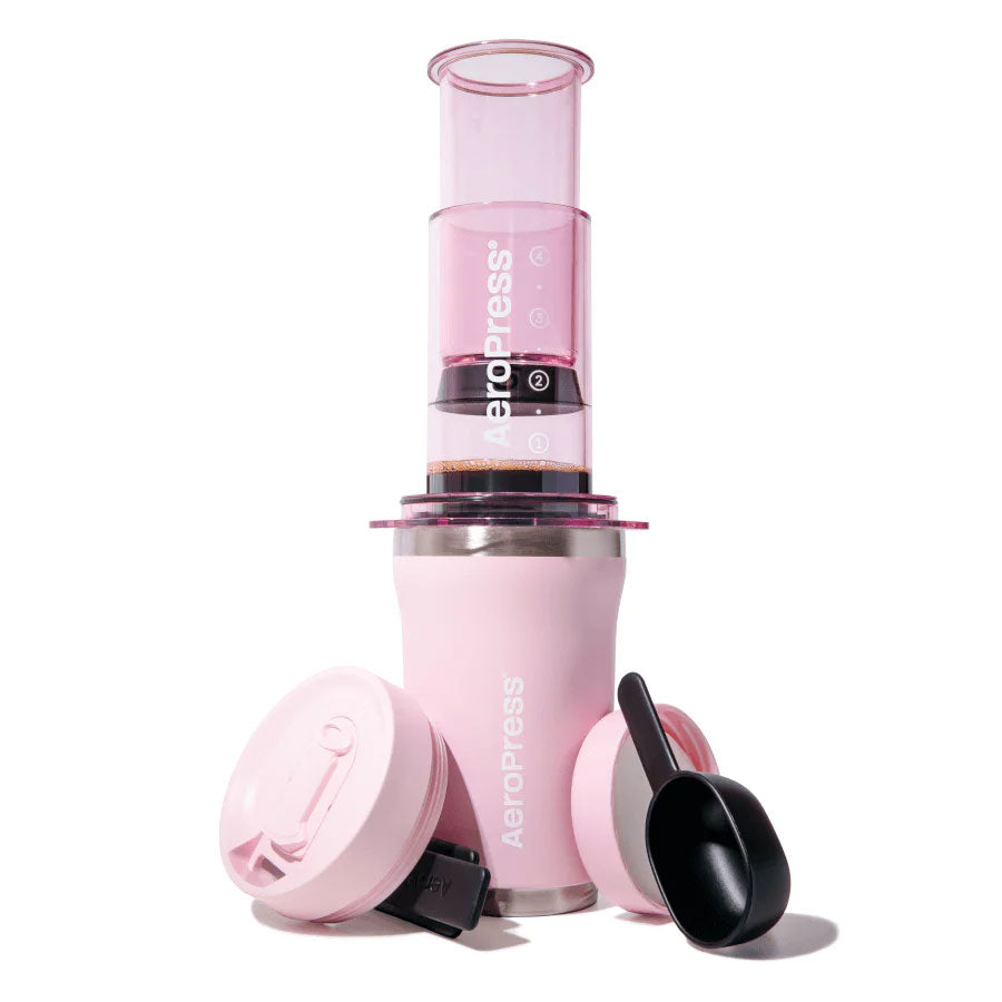 AeroPress Go Plus Travel System - Pink - Kaffeezubehör