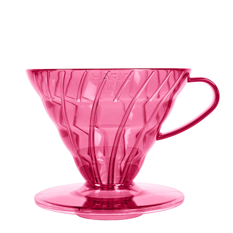 Hario V60 Coffee Dripper 02 inkl. 40 Filterpapiere - Flamingo Pink - Kaffeezubehör