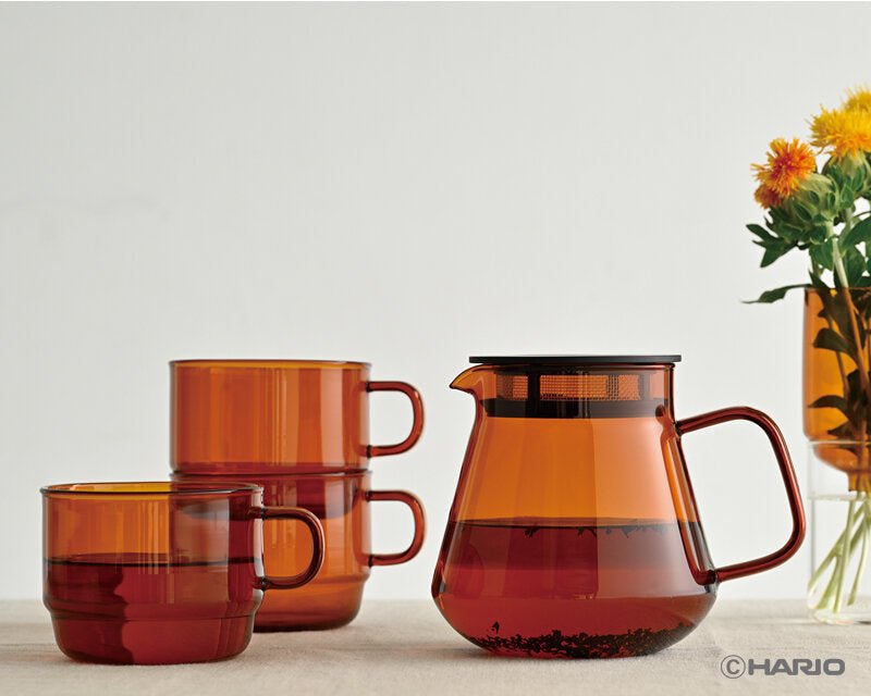 Hario Colors Tee- & Kaffee-Server – 600 ml stilvolle Glas-Karaffe
