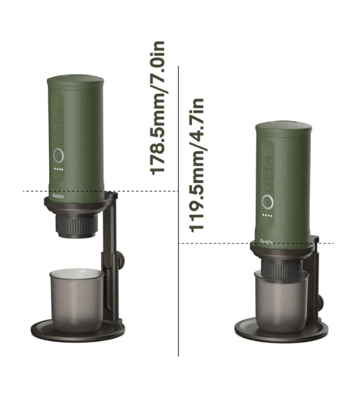 Outin Portable Universal Coffee Stand – Schwarz, höhen-verstellbar