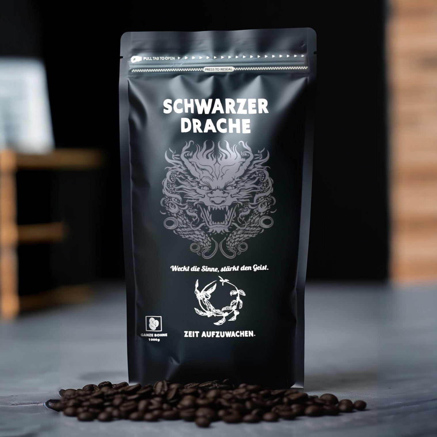 Schwarzer Drache - Premium Espresso - 1 KG Espressobohnen